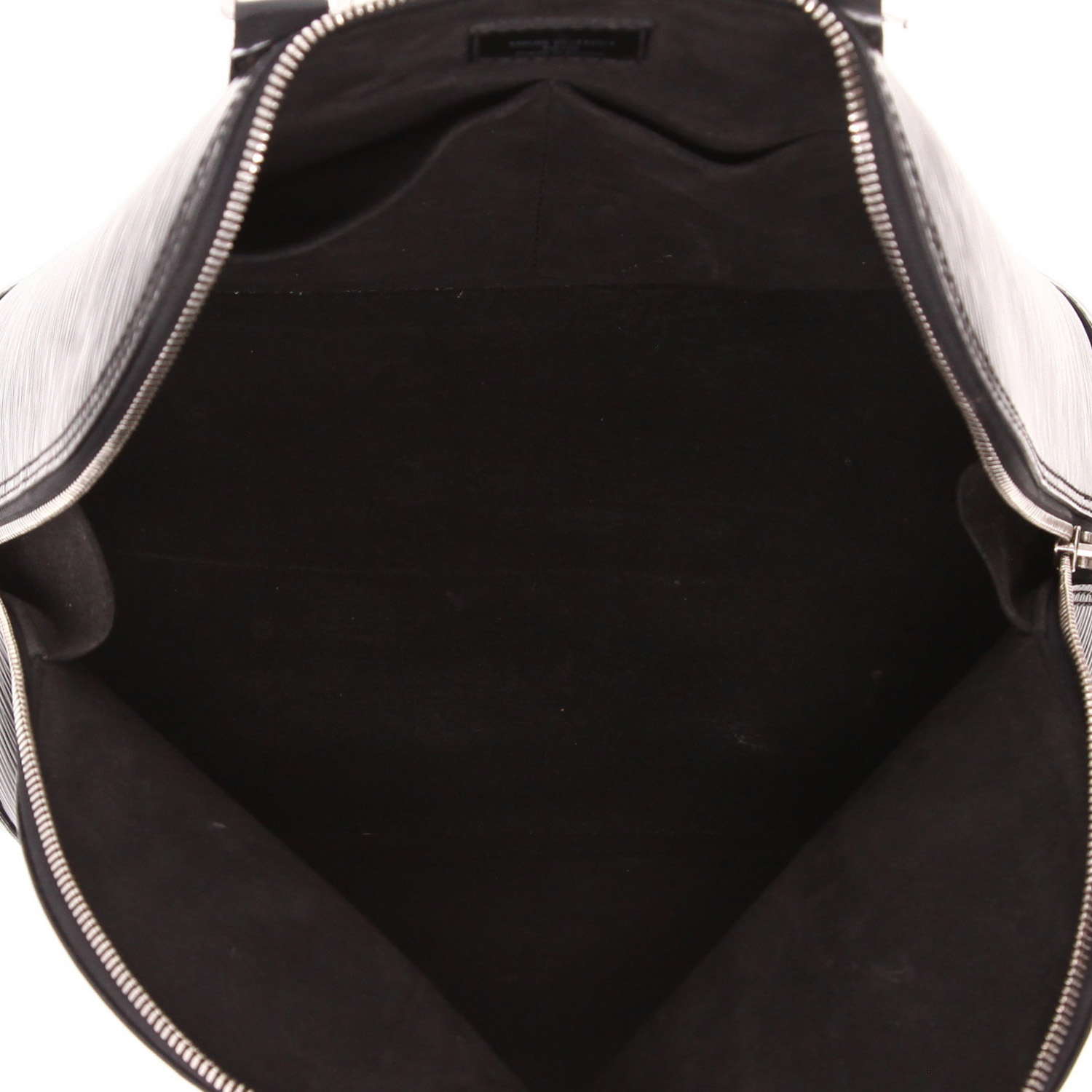 Louis Vuitton  Alma medium model  handbag  in black patent leather - Detail D3