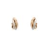 Cartier Trinity medium model hoop earrings in 3 golds - 00pp thumbnail