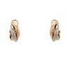 Cartier Trinity medium model hoop earrings in 3 golds - 360 thumbnail