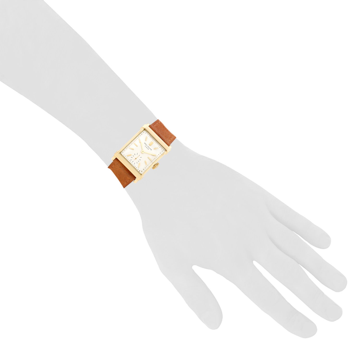 Reloj Patek Philippe Patek Philippe Rectangular de oro amarillo Ref: Patek Philippe - 2531  Circa 1955 - Detail D1