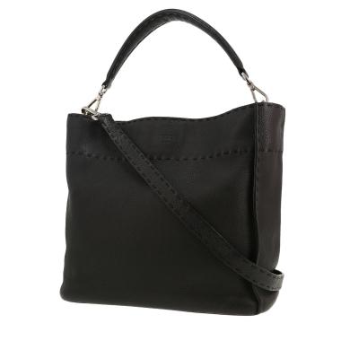 Borsa Fendi  Anna in pelle martellata nera