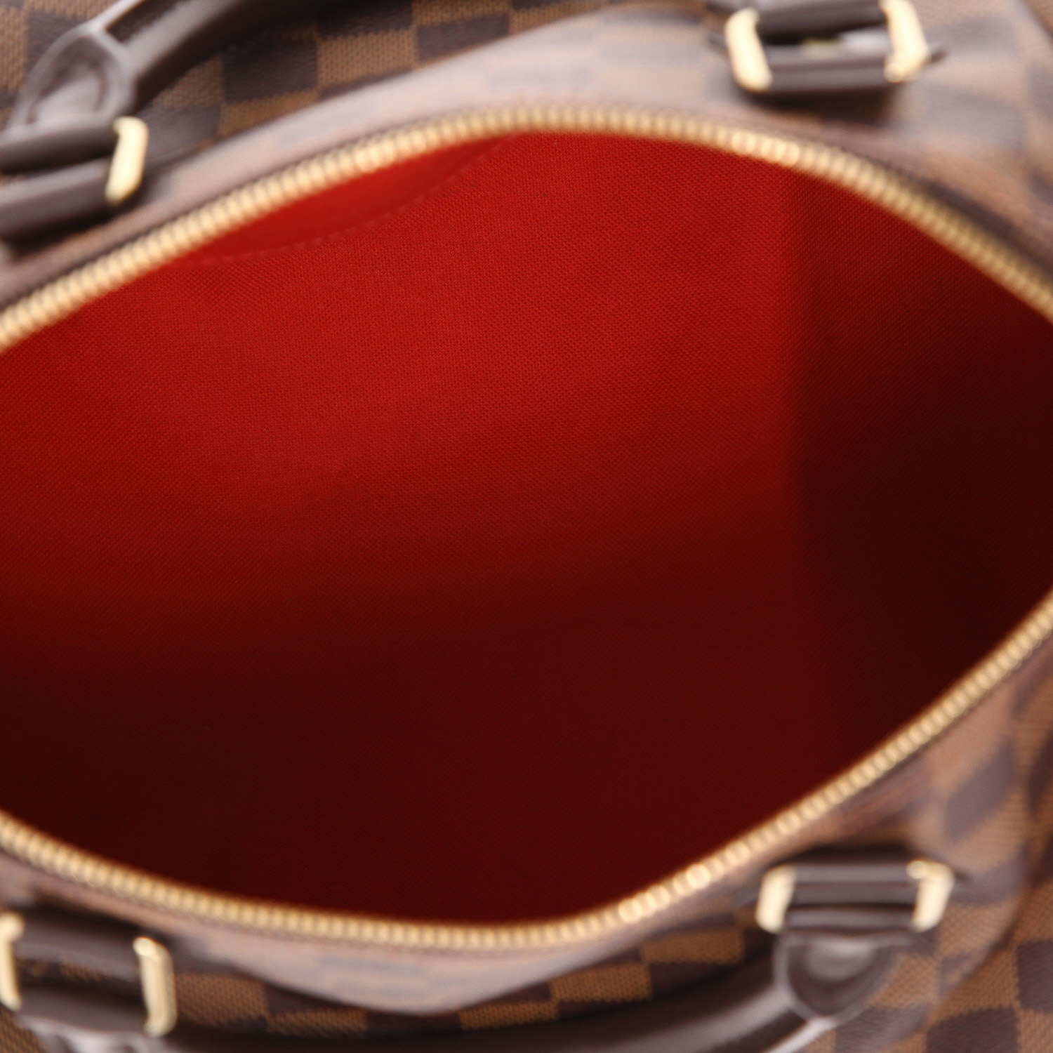 Bolso bandolera Louis Vuitton  Speedy 30 en lona a cuadros revestida ébano y cuero marrón - Detail D3