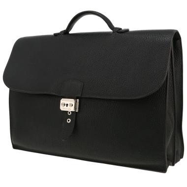Porta-documentos Hermès  Sac à dépêches en cuero togo azul marino