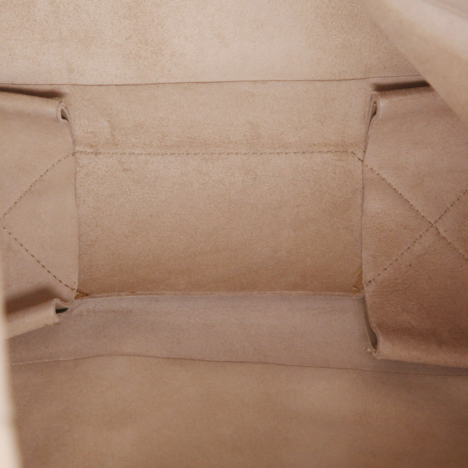 Celine  Vertical shopping bag  in beige leather - Detail D3