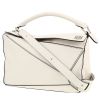 Bolso bandolera Loewe  Puzzle  en cuero blanco - 00pp thumbnail