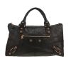 Balenciaga  City handbag  in black leather - 360 thumbnail