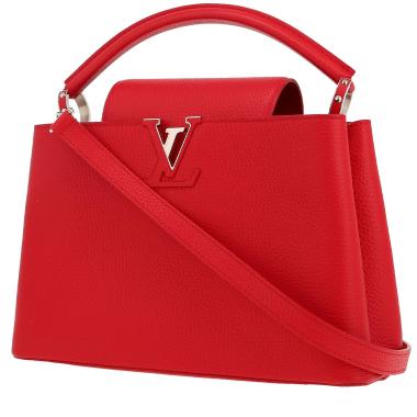Borsa a tracolla Louis Vuitton  Capucines MM in pelle taurillon clemence rossa