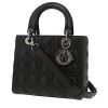 Bolso de mano Dior  Lady Dior en cuero cannage negro - 00pp thumbnail