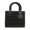 Bolso de mano Dior  Lady Dior en cuero cannage negro - 360 thumbnail