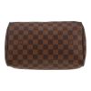 Borsa Louis Vuitton  Speedy 25 in tela cerata con motivo a scacchi ebano e pelle marrone - Detail D1 thumbnail