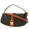Celine  Tabou medium model  shoulder bag  "Triomphe" canvas  and brown leather - 00pp thumbnail