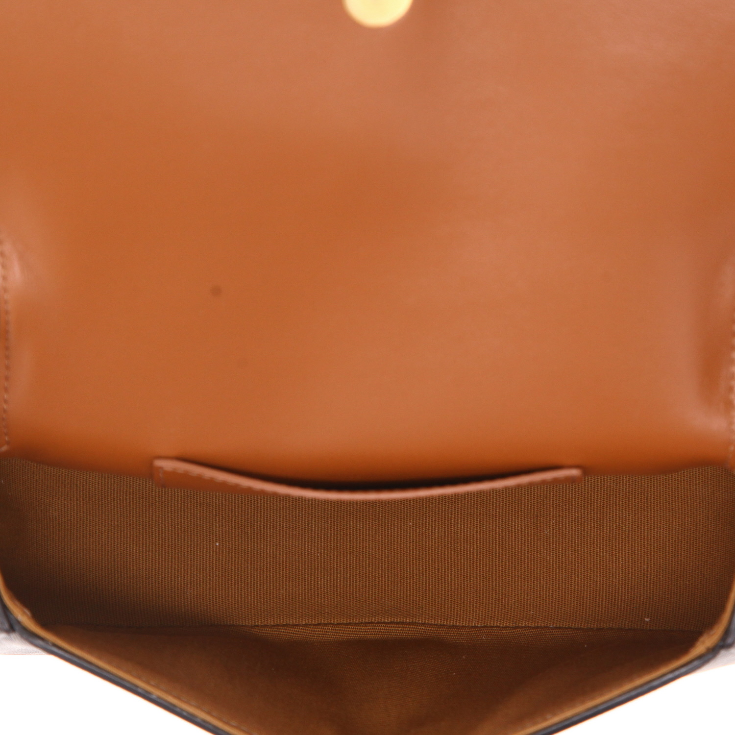 Celine  Tabou medium model  shoulder bag  "Triomphe" canvas  and brown leather - Detail D3