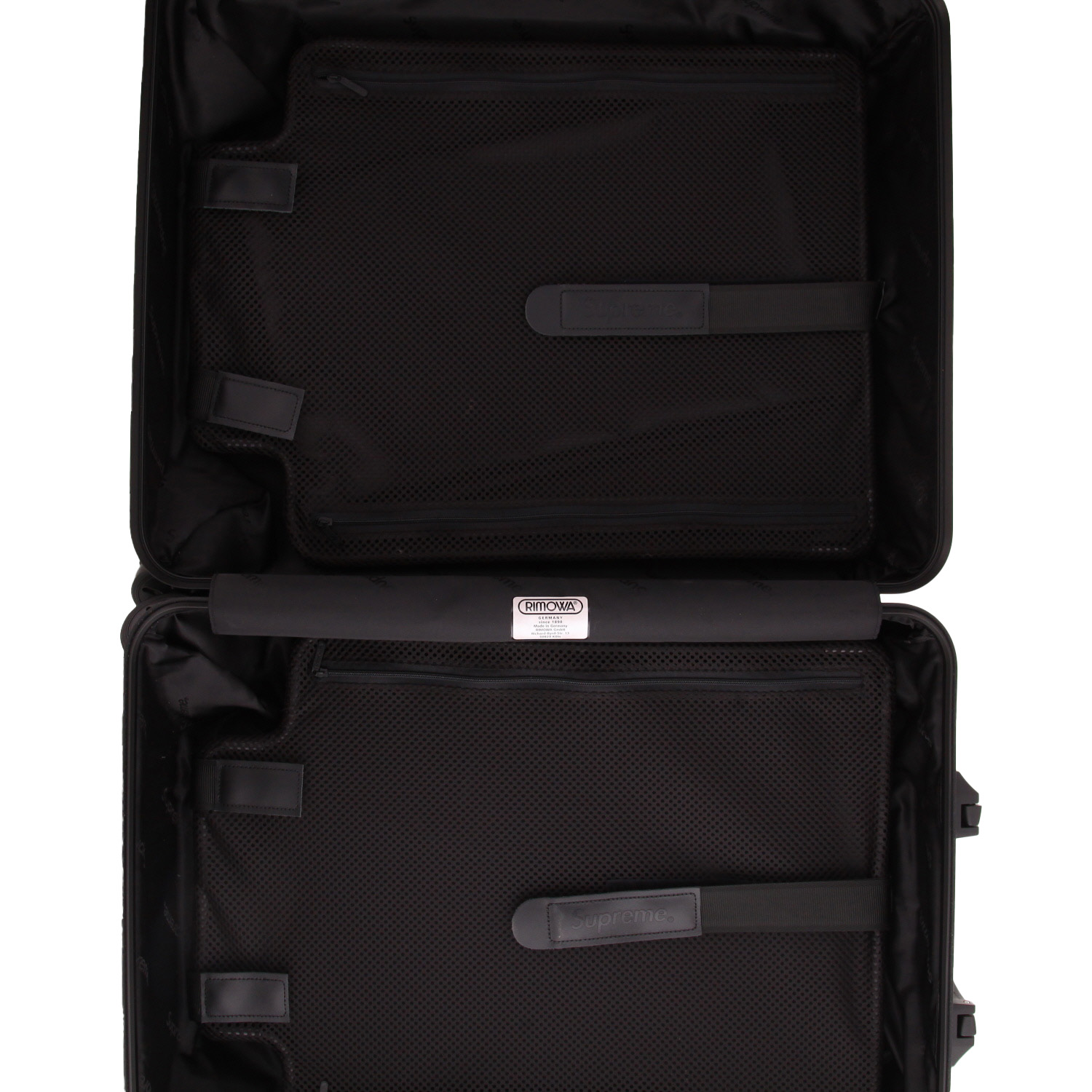 Rimowa  Check-In Edition Limitée rigid suitcase  in black and white bicolor  aluminium  and black plastic - Detail D3