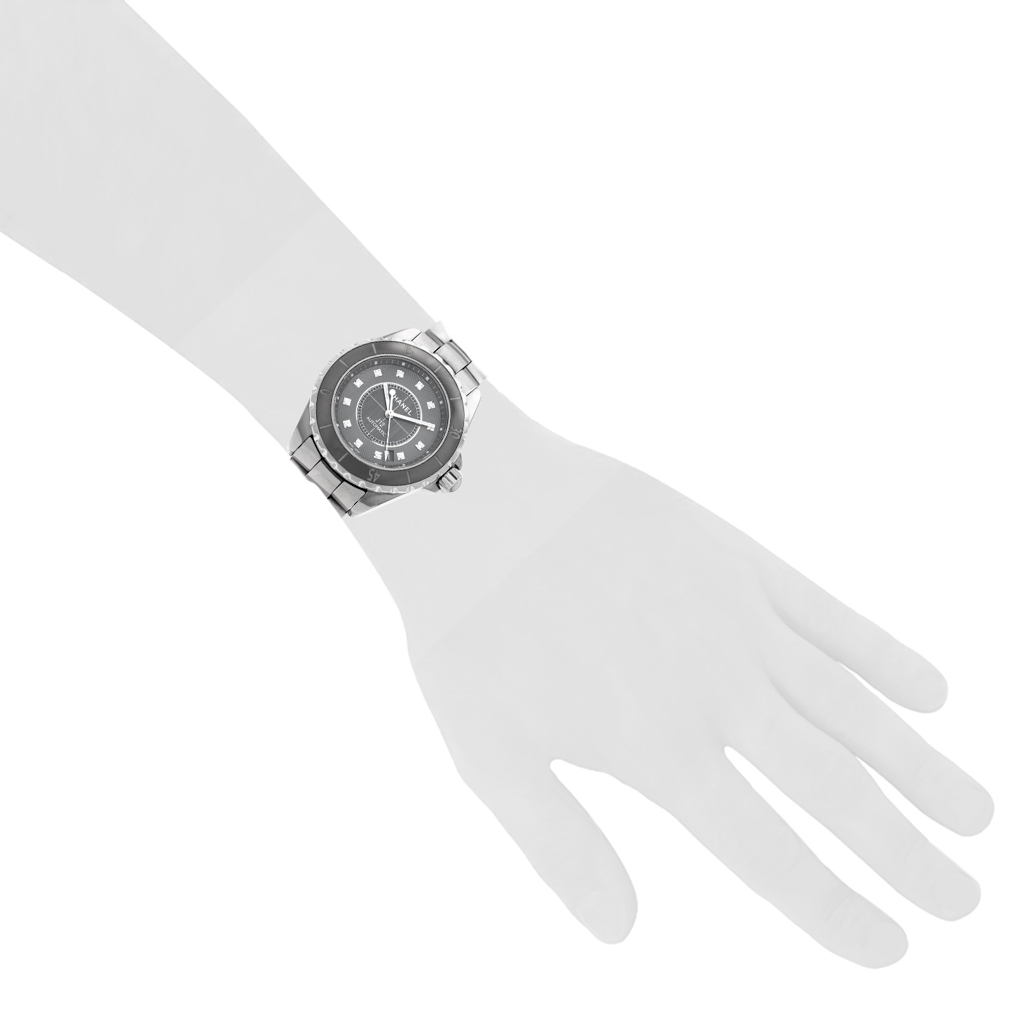 Chanel J12  in titanium ceramic and stainless steel Circa 2010 - Detail D1