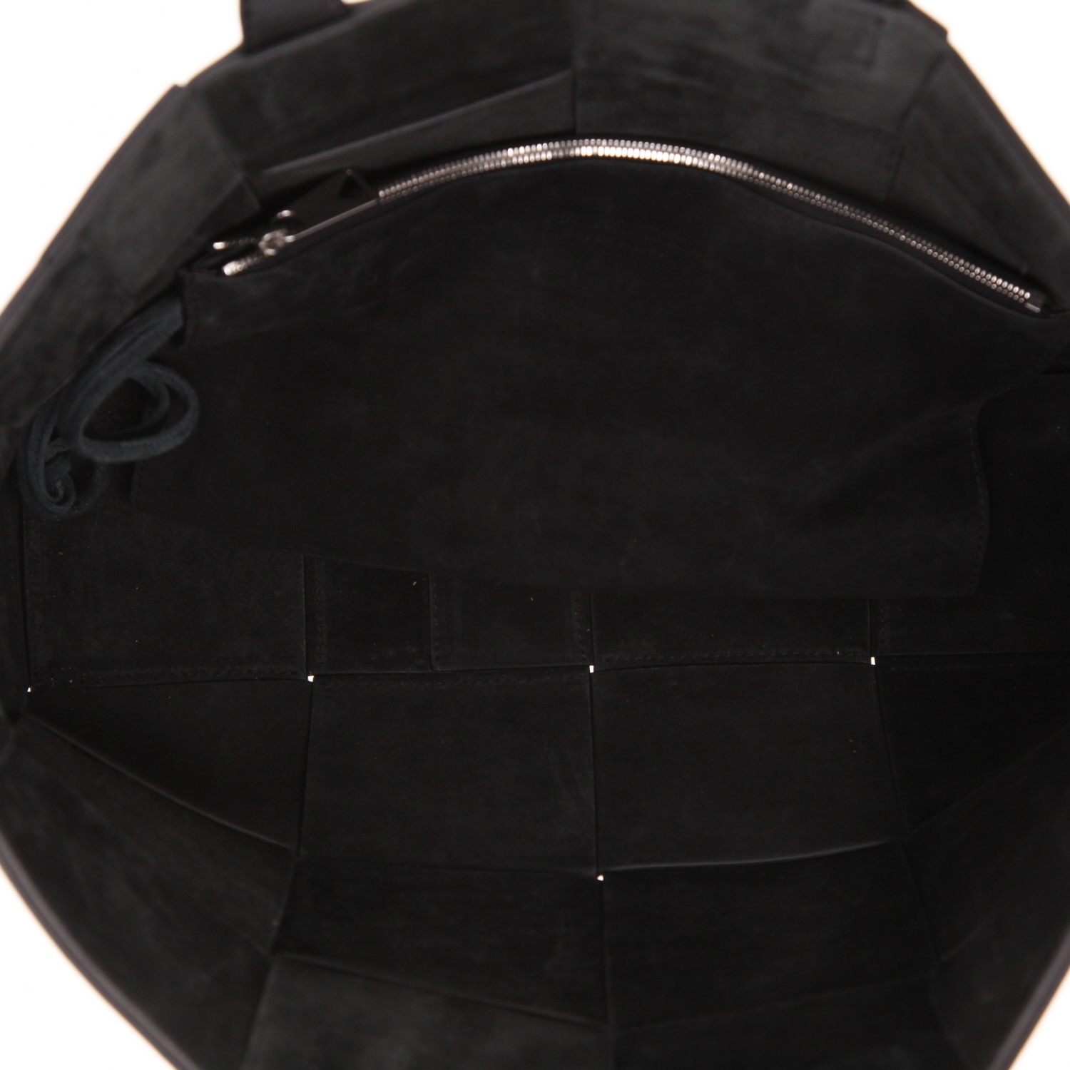 Shopping bag Bottega Veneta Arco in pelle intrecciata nera - Detail D3