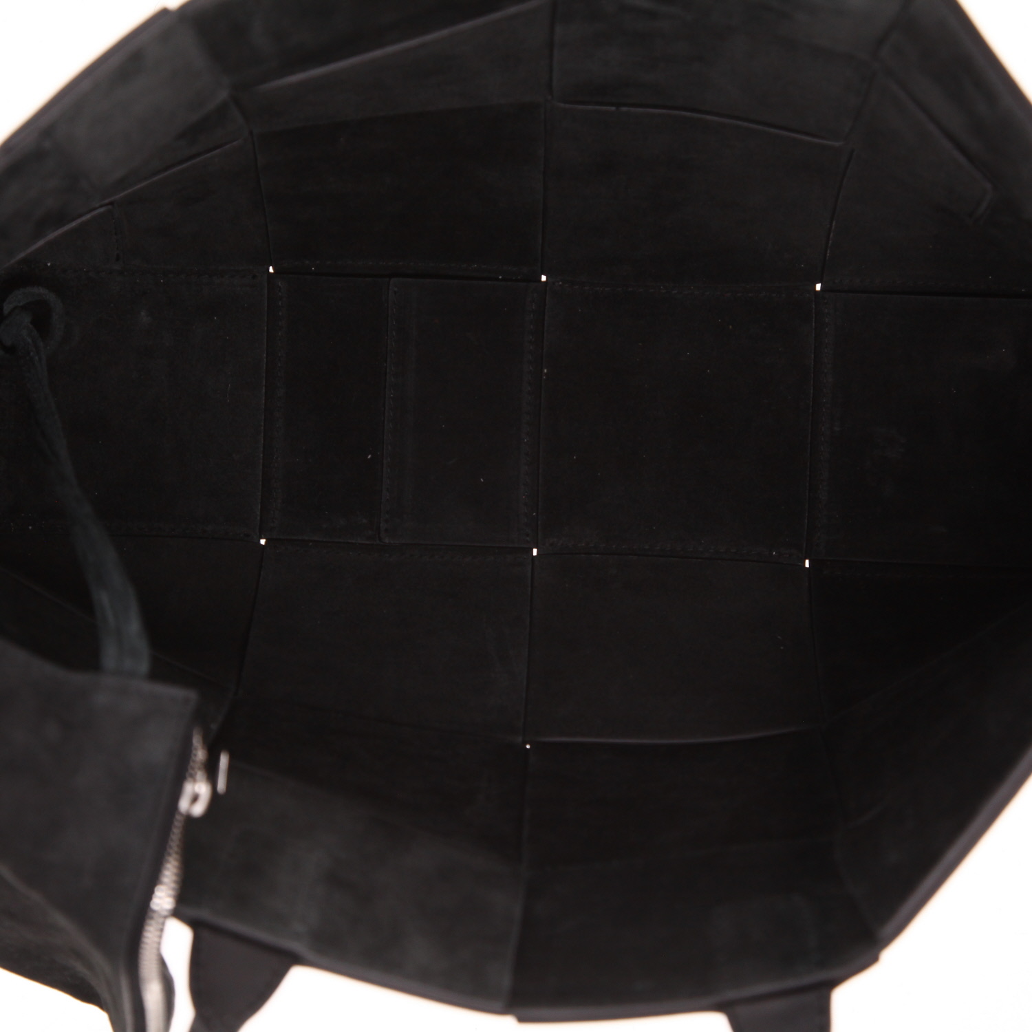 Shopping bag Bottega Veneta Arco in pelle intrecciata nera - Detail D4