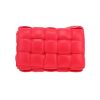 Bottega Veneta  Padded Cassette shoulder bag  in red intrecciato leather - 360 thumbnail