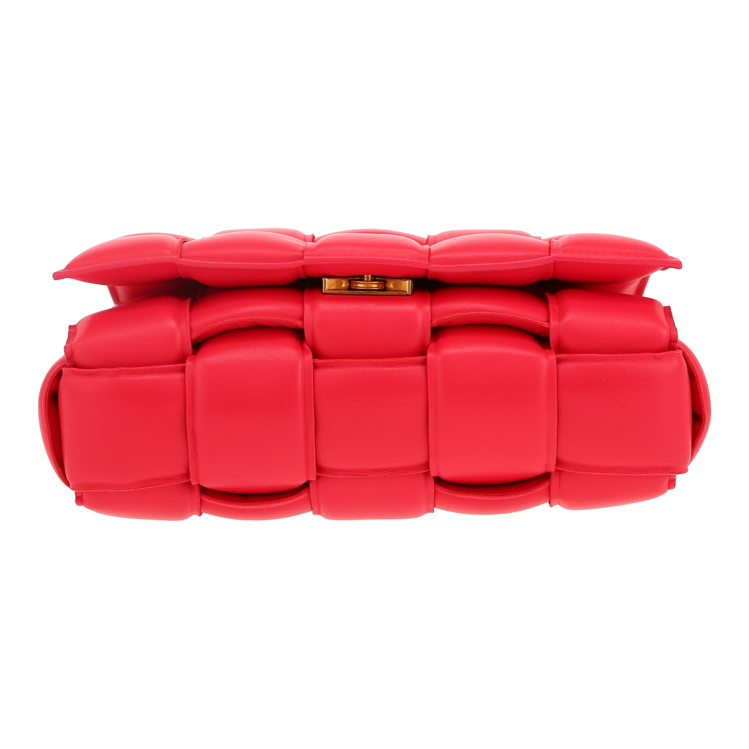 Sac bandoulière Bottega Veneta  Padded Cassette en cuir intrecciato rouge - Detail D1