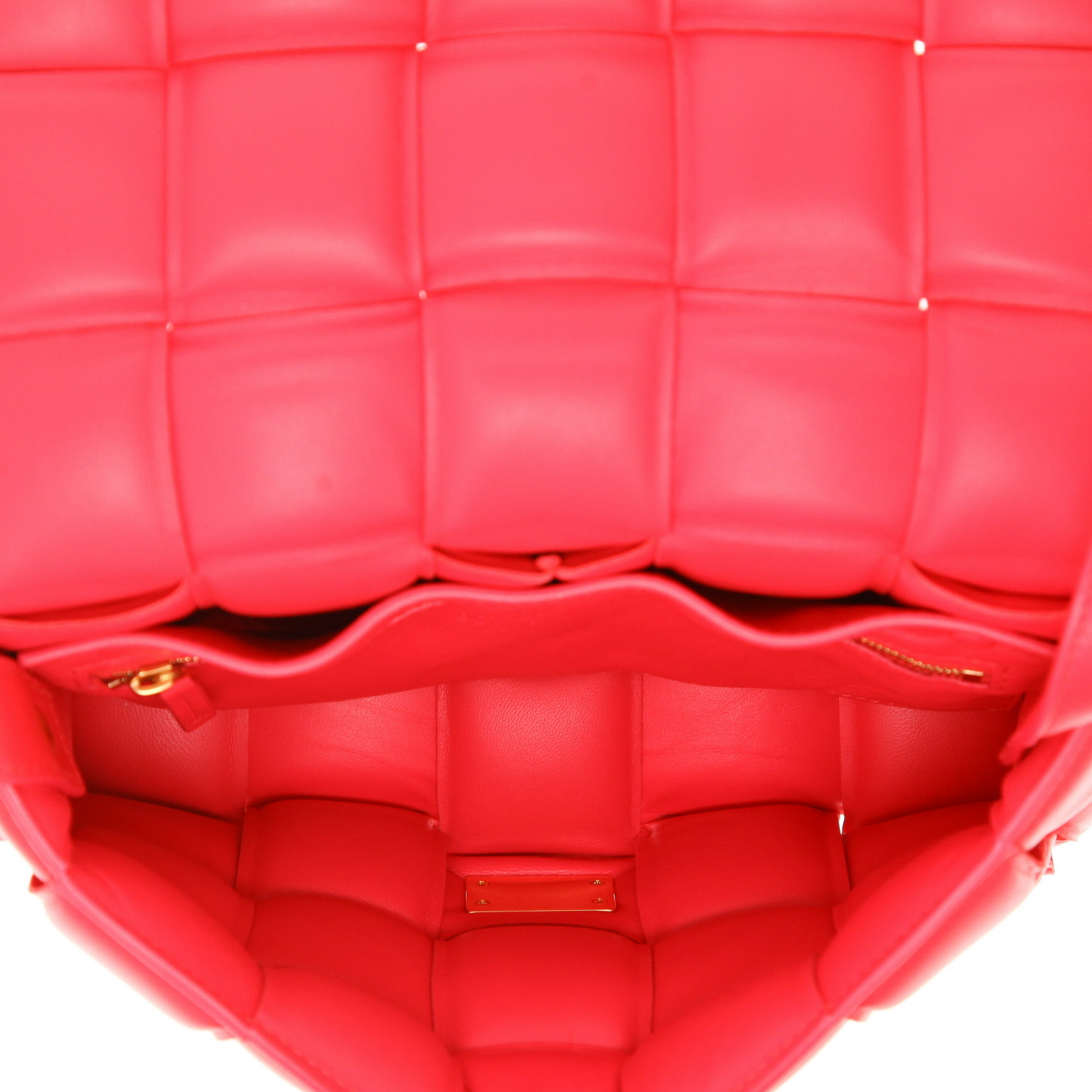 Sac bandoulière Bottega Veneta  Padded Cassette en cuir intrecciato rouge - Detail D3