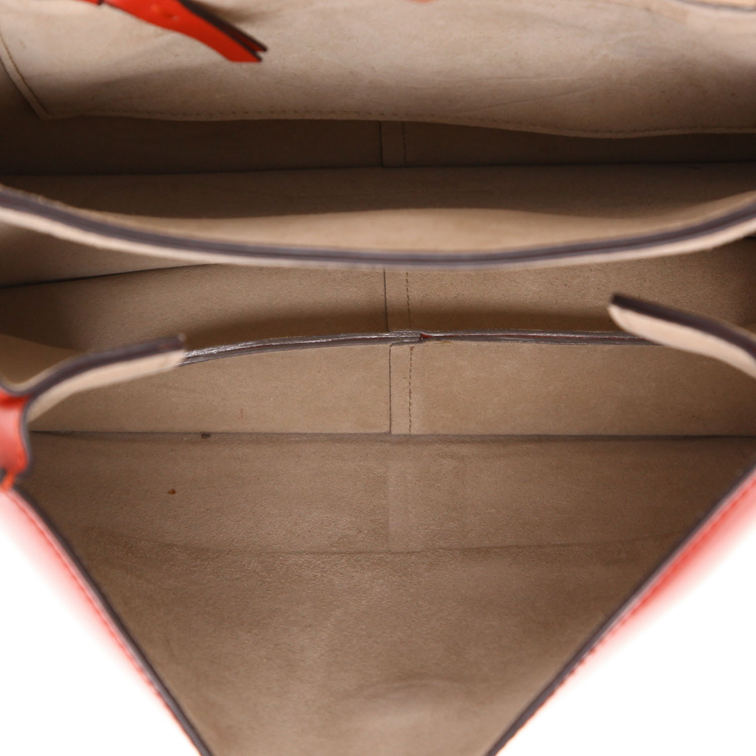 Borsa a tracolla Chloé  Faye in pelle verniciata rossa - Detail D3