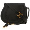 Chloé  Marcie shoulder bag  in black grained leather - 00pp thumbnail