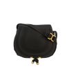 Chloé  Marcie shoulder bag  in black grained leather - 360 thumbnail