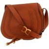 Chloé  Marcie shoulder bag  in brown grained leather - 00pp thumbnail