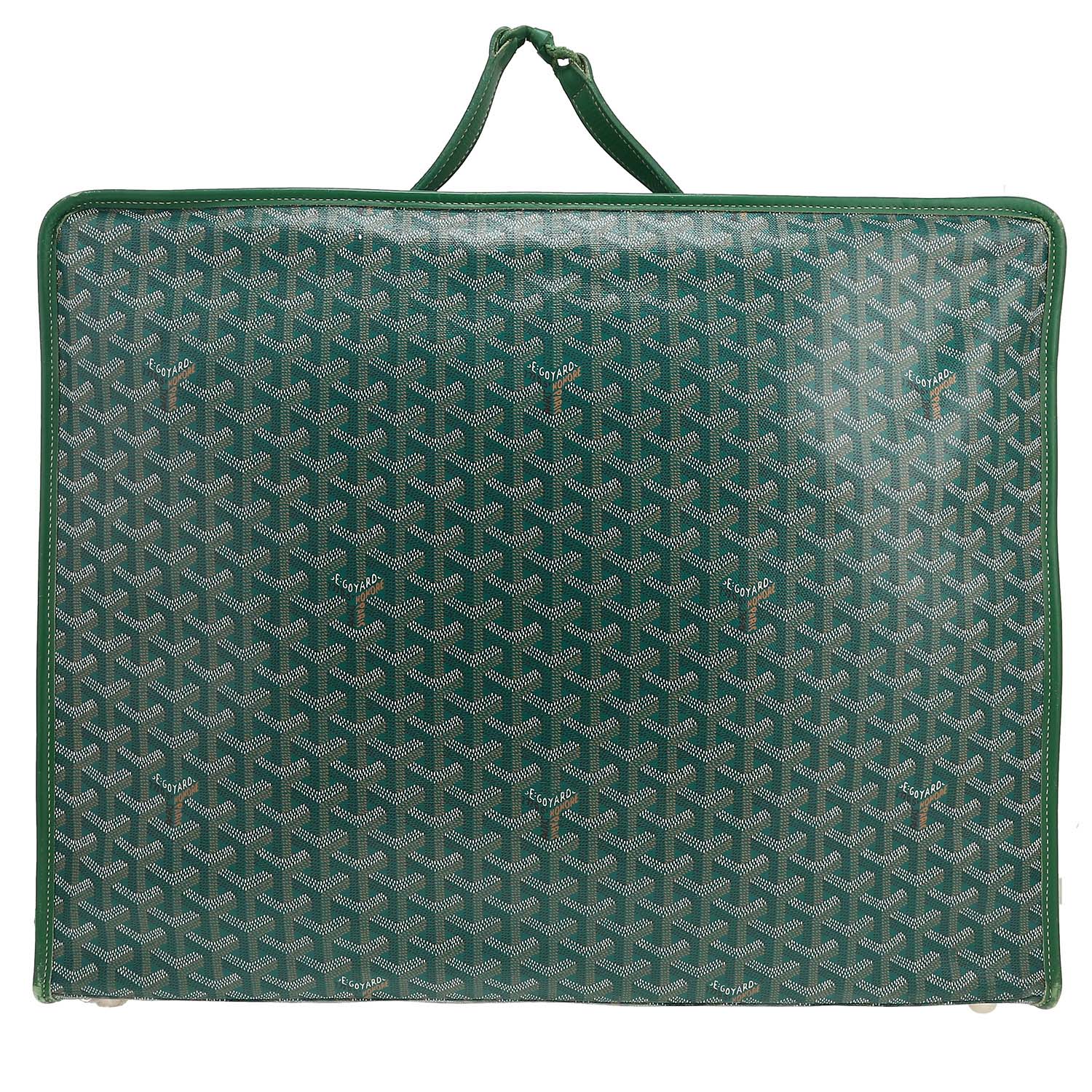 Bolsa de viaje Goyard   en tela Goyardine verde - Detail D4