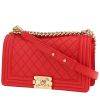 Bolso bandolera Chanel  Boy en cuero acolchado rojo - 00pp thumbnail