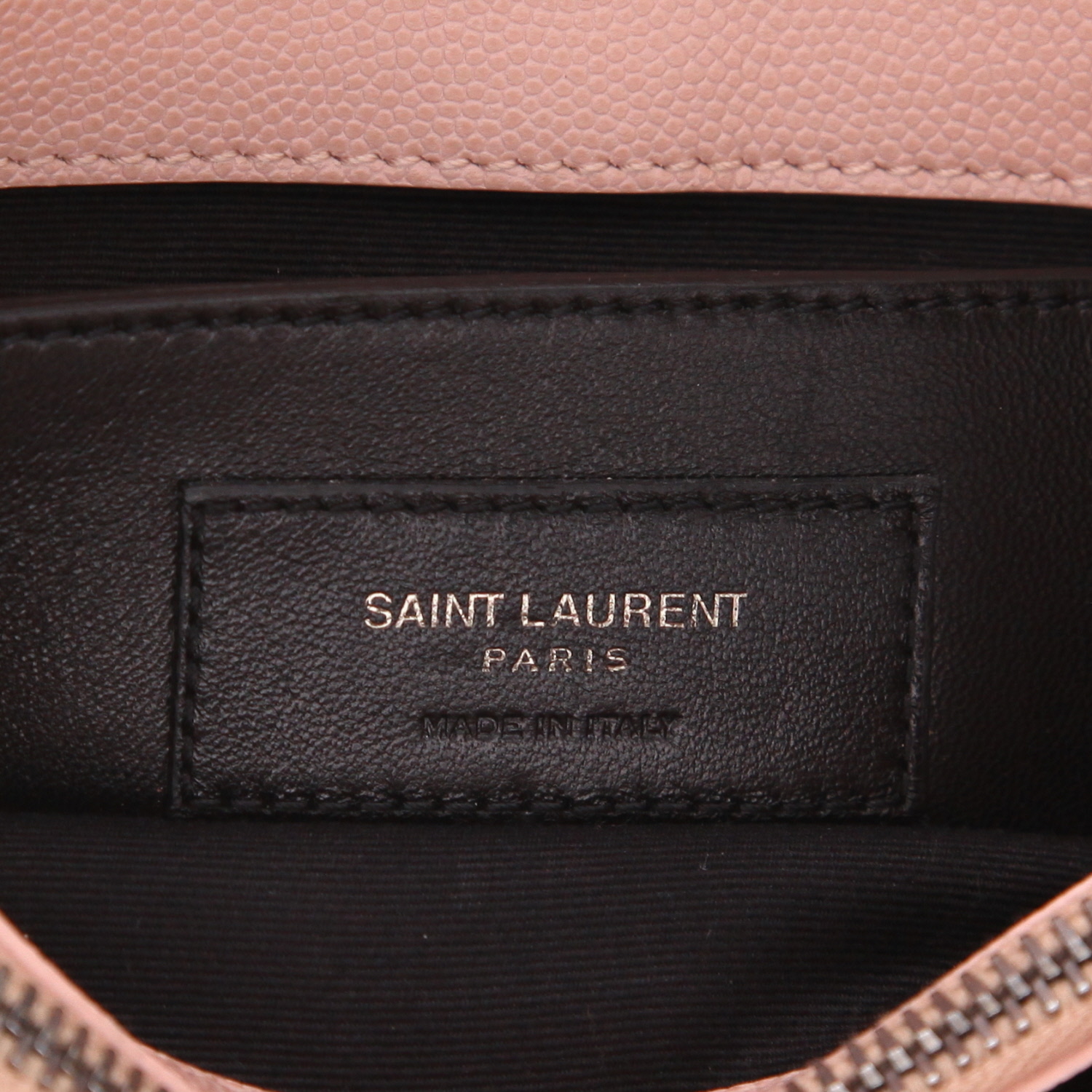 Borsa a tracolla Saint Laurent  West Hollywood in pelle martellata rosa - Detail D2