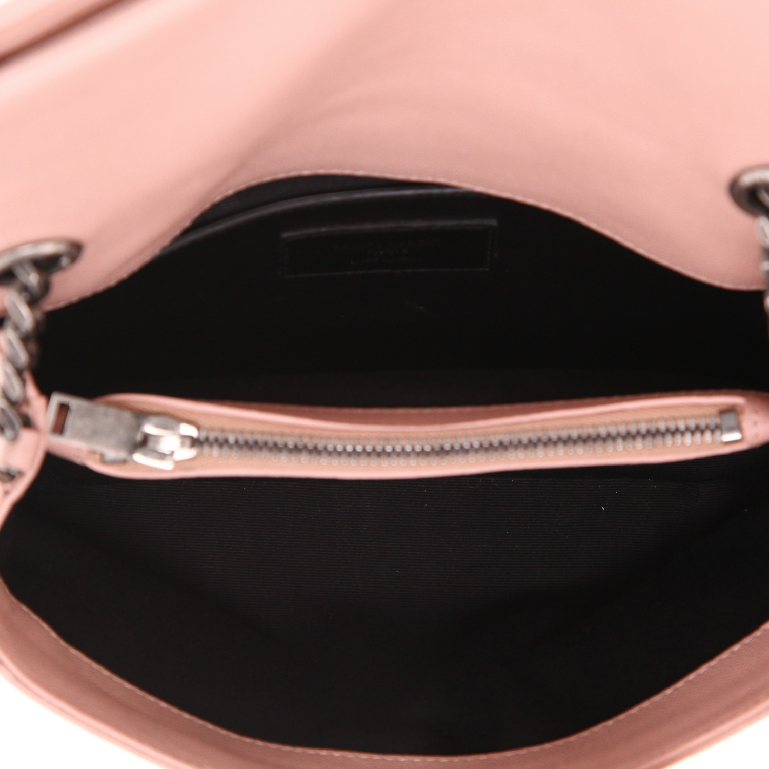Bolso bandolera Saint Laurent  West Hollywood en cuero granulado rosa - Detail D3