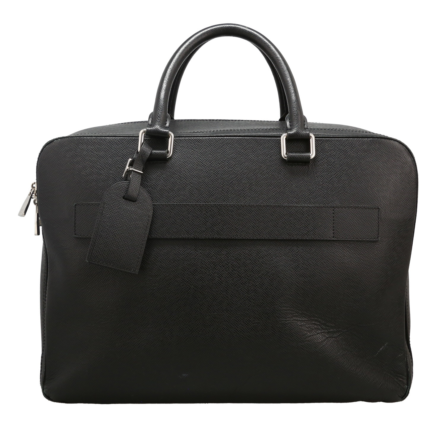 Louis Vuitton Porte documents Voyage briefcase in black taiga leather - Detail D7