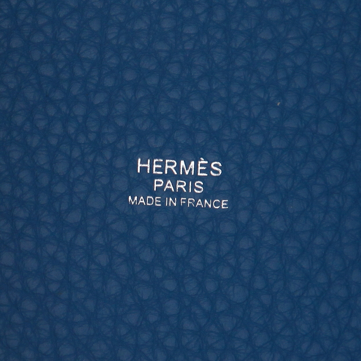 Bolso de mano Hermès  Picotin 18 cm en cuero taurillon clémence azul Zanzíbar - Detail D2