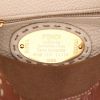 Borsa Fendi  Peekaboo ISeeU in pelle martellata marrone e pitone beige - Detail D2 thumbnail