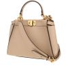 Bolso bandolera Fendi  Peekaboo ISeeU en cuero beige - 00pp thumbnail