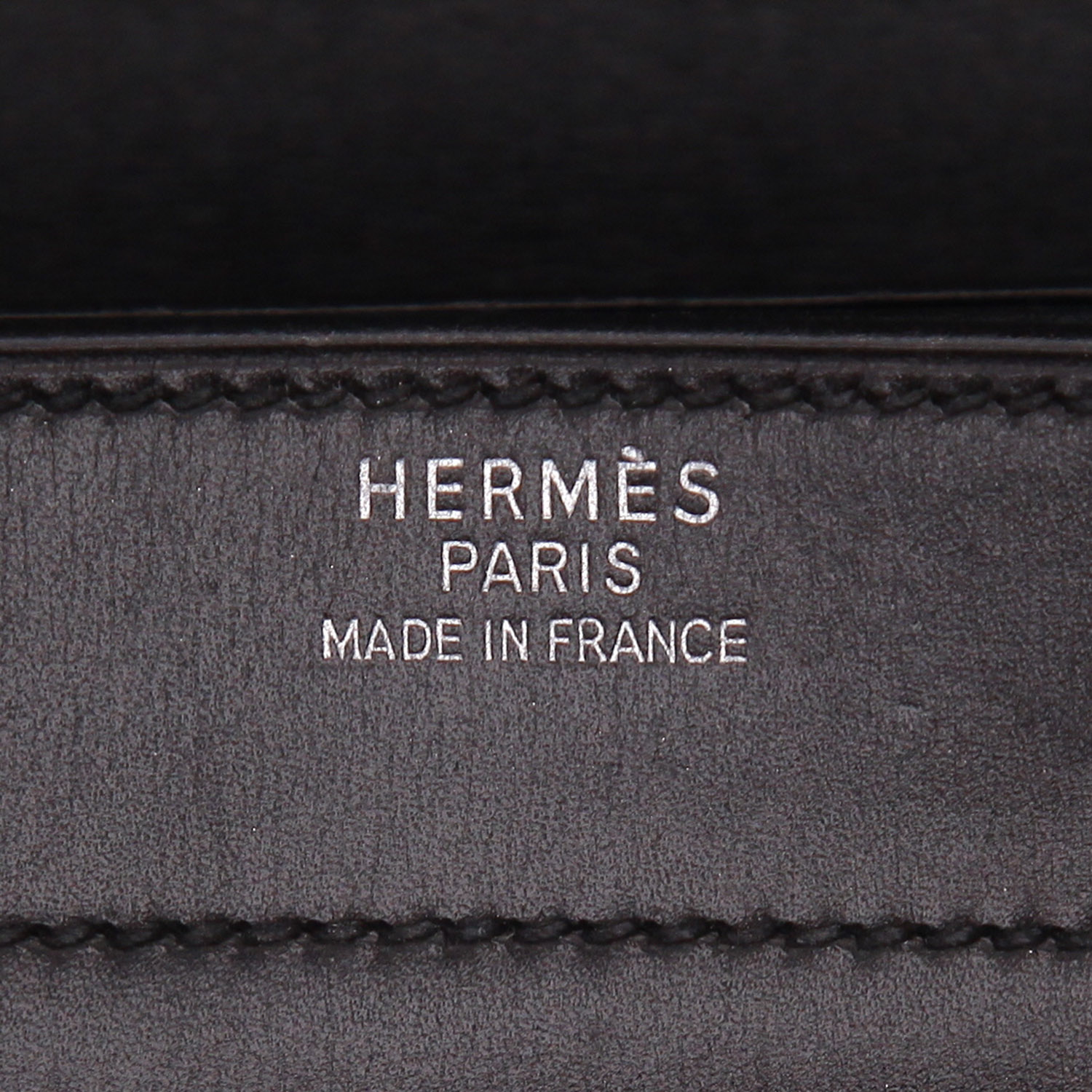 Porte-documents Hermès  Sac à dépêches en cuir box noir - Detail D2