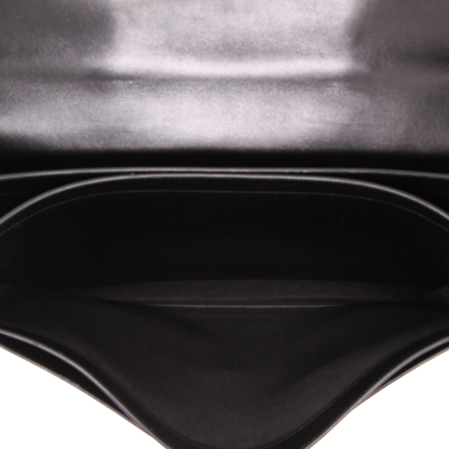 Hermès  Sac à dépêches briefcase  in black box leather - Detail D3