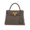 Borsa Hermès  Kelly 28 cm in pelle togo grigia stagna - 360 thumbnail