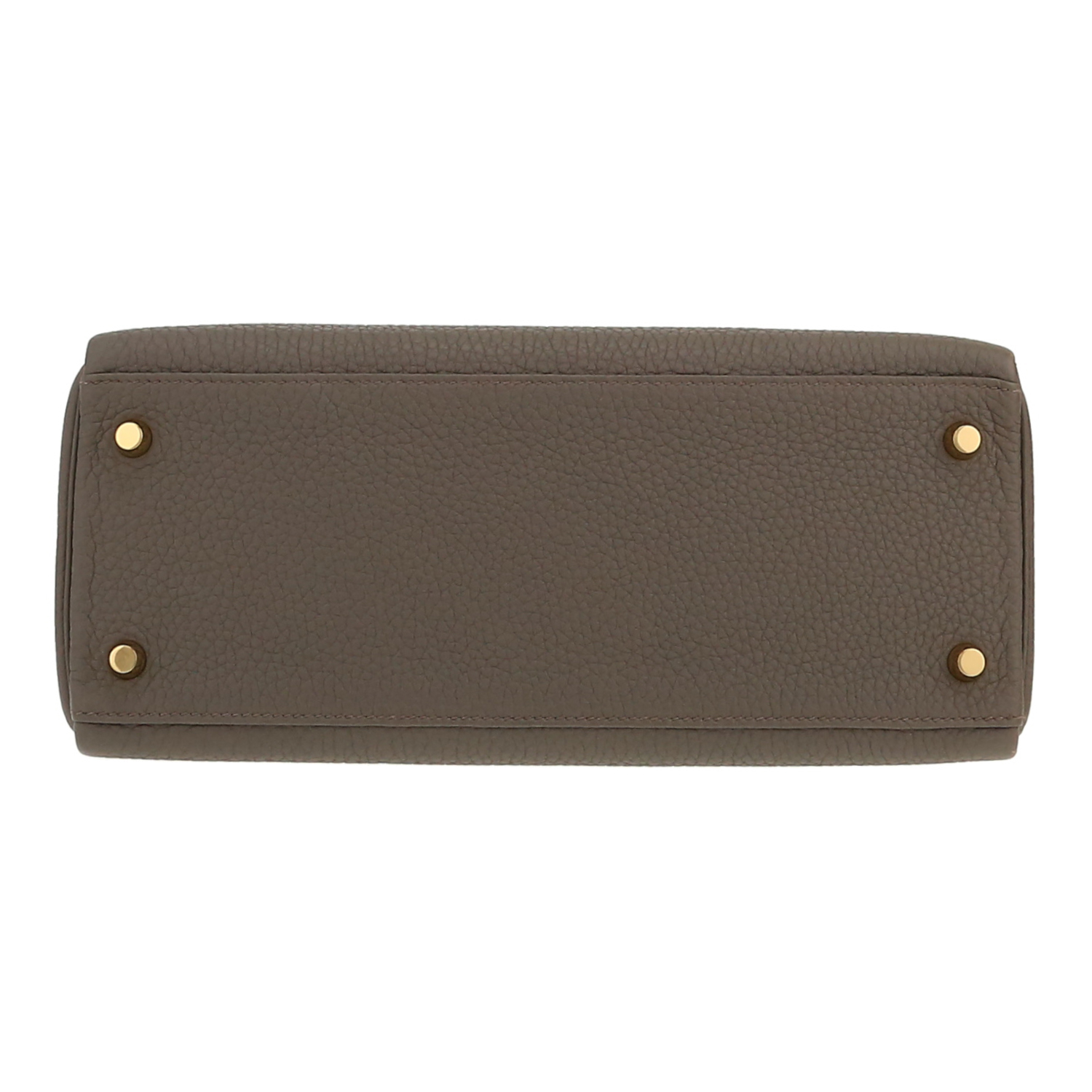 Hermès  Kelly 28 cm handbag  in grey togo leather - Detail D1