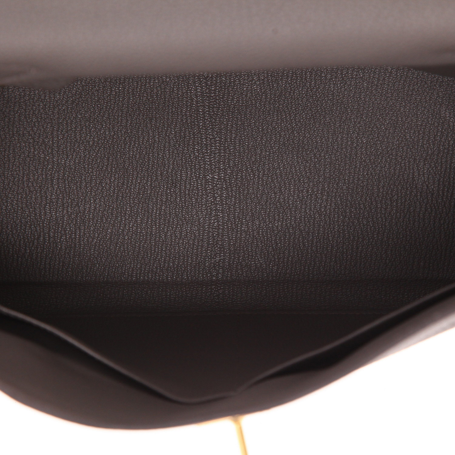 Bolso de mano Hermès  Kelly 28 cm en cuero togo gris estaño - Detail D4