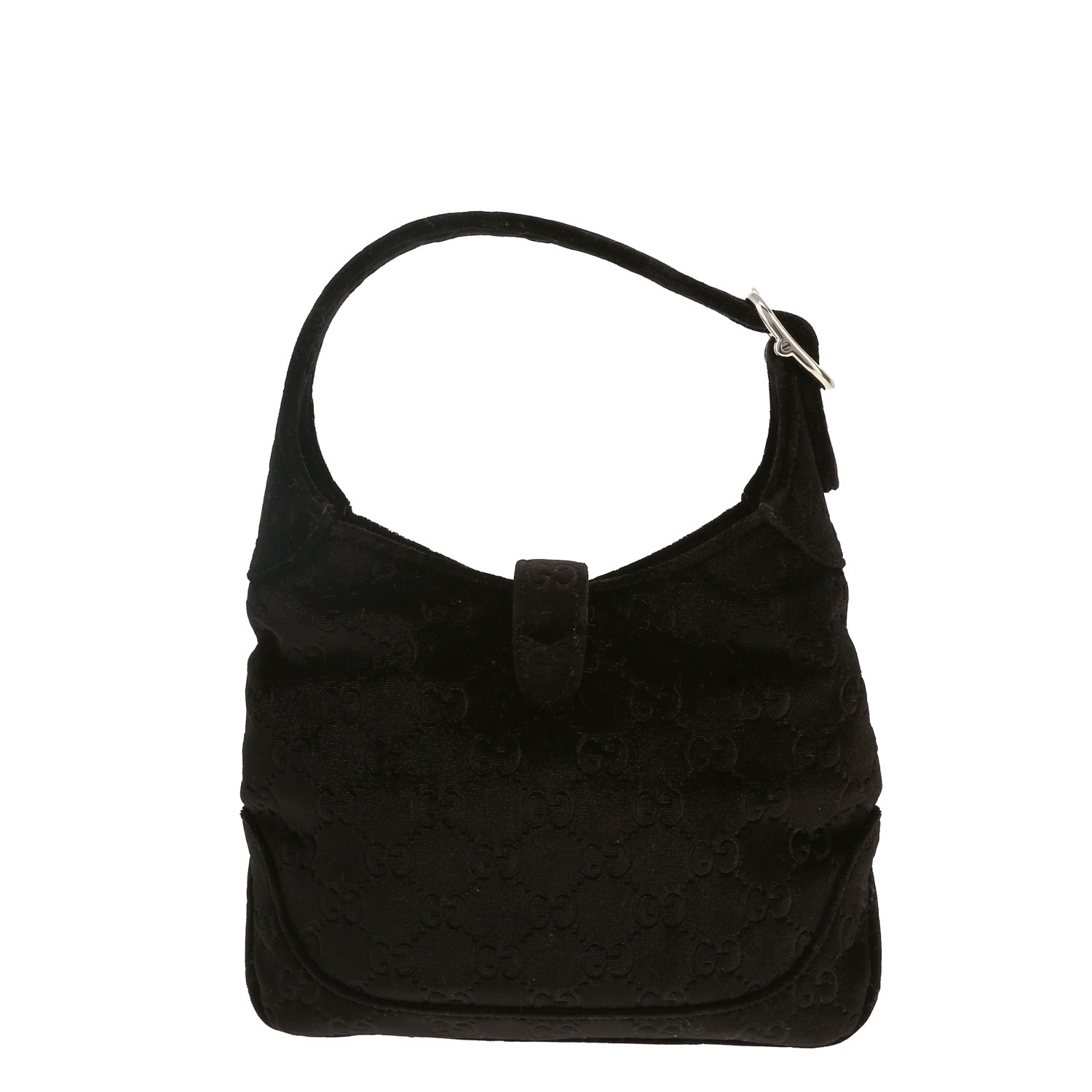 Bolso bandolera Gucci Jackie en terciopelo negro - Detail D4
