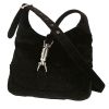 Gucci  Jackie shoulder bag  in black velvet - Detail D5 thumbnail