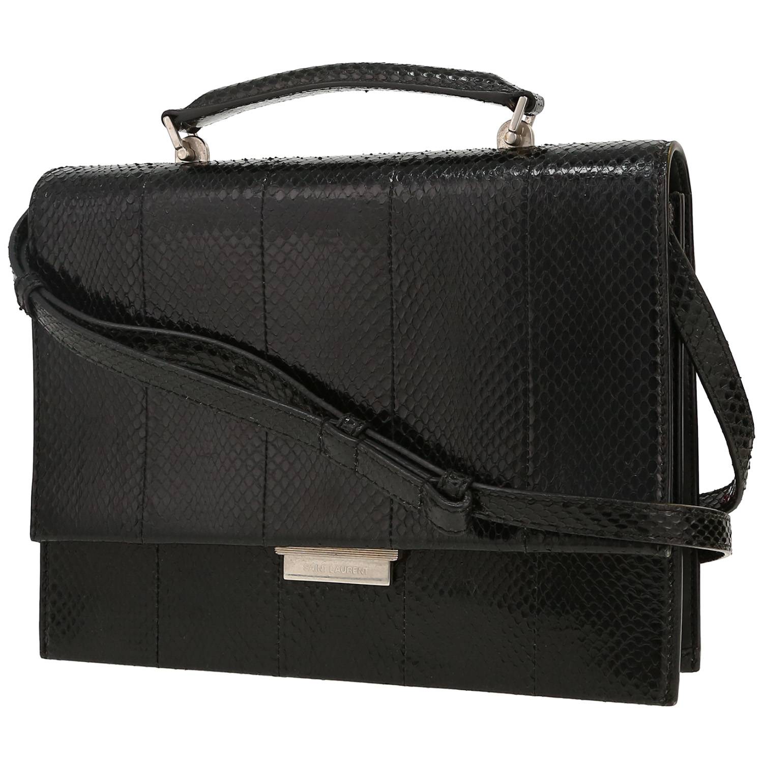 Saint Laurent Babylone shoulder bag in black python