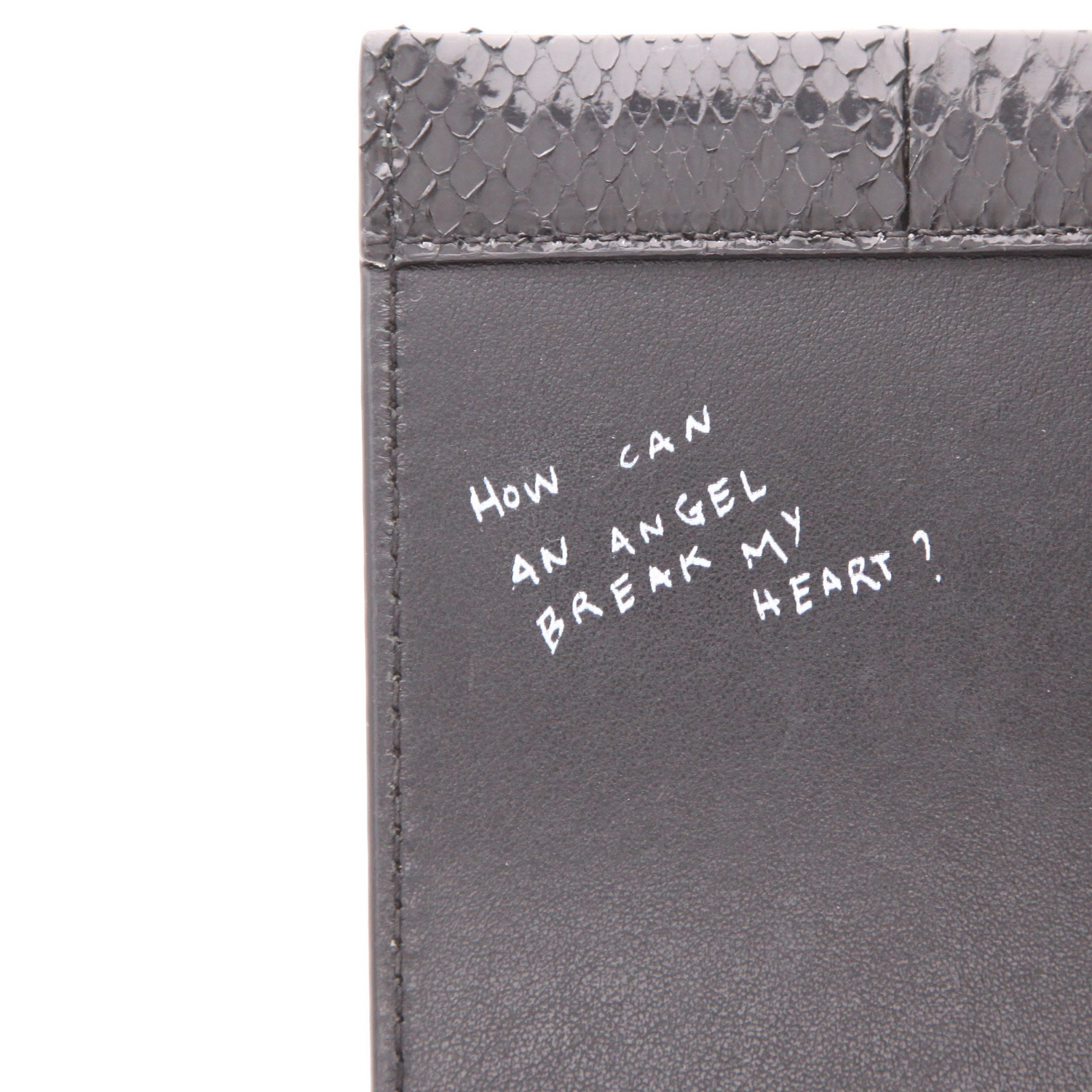 Borsa a tracolla Saint Laurent  Babylone in pitone nero - Detail D3