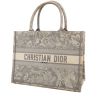 Dior  Book Tote shopping bag  in grey and beige canvas - 00pp thumbnail