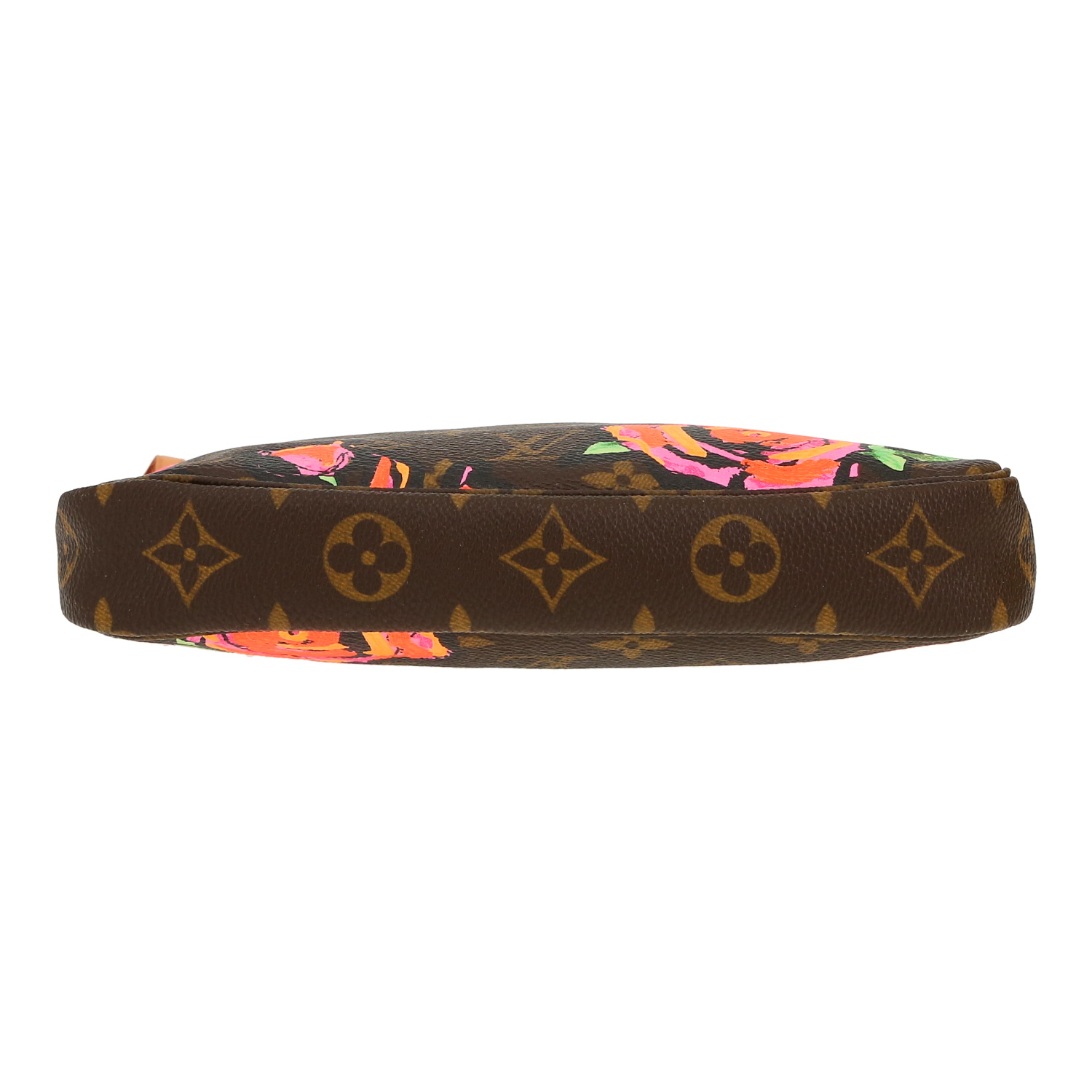Louis Vuitton  Pochette accessoires pouch  in brown monogram canvas  and natural leather - Detail D1