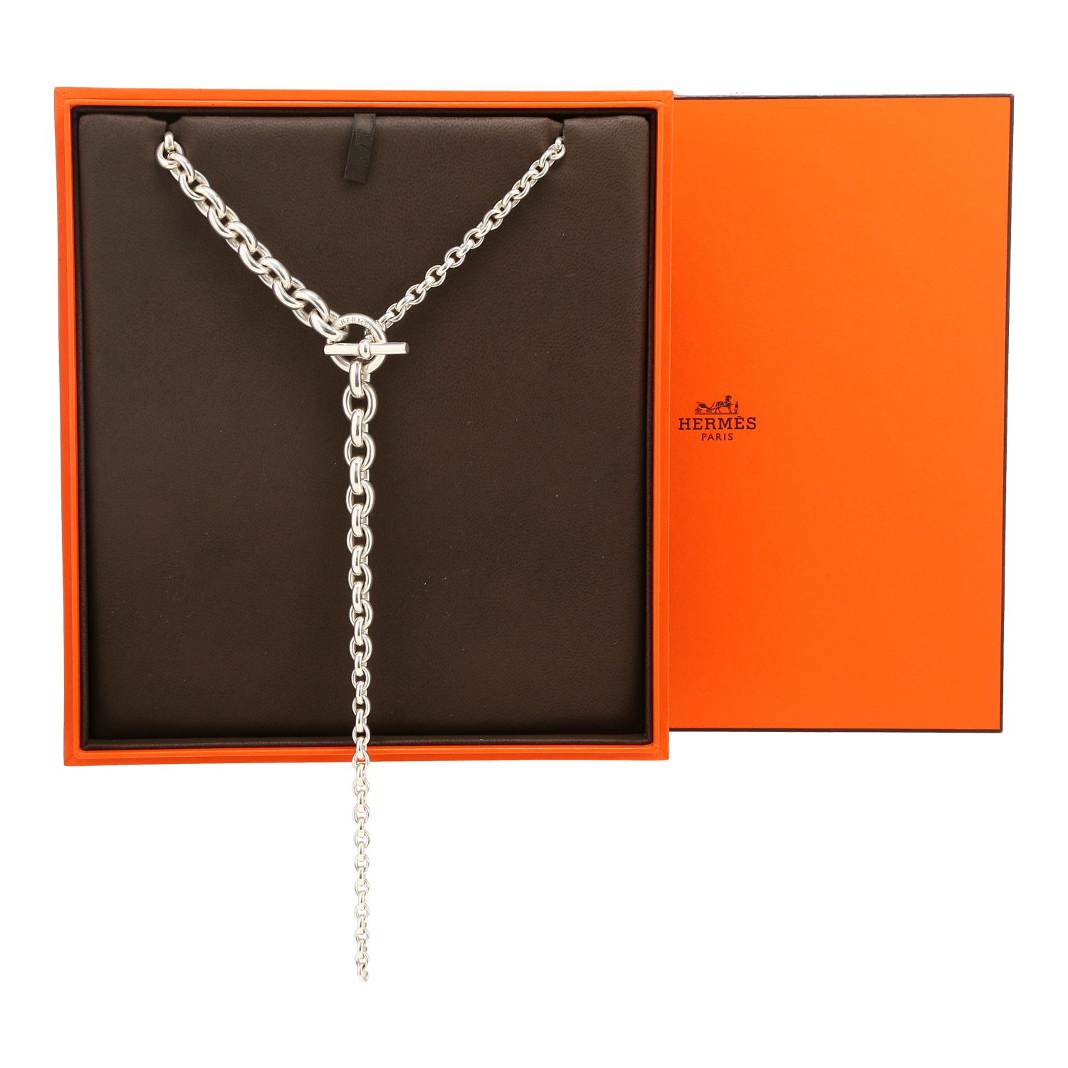 Hermès Crescendo necklace in silver - Detail D2