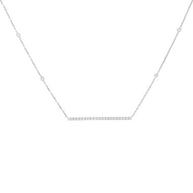 Collier Messika Gatsby Barrette en or blanc et diamants