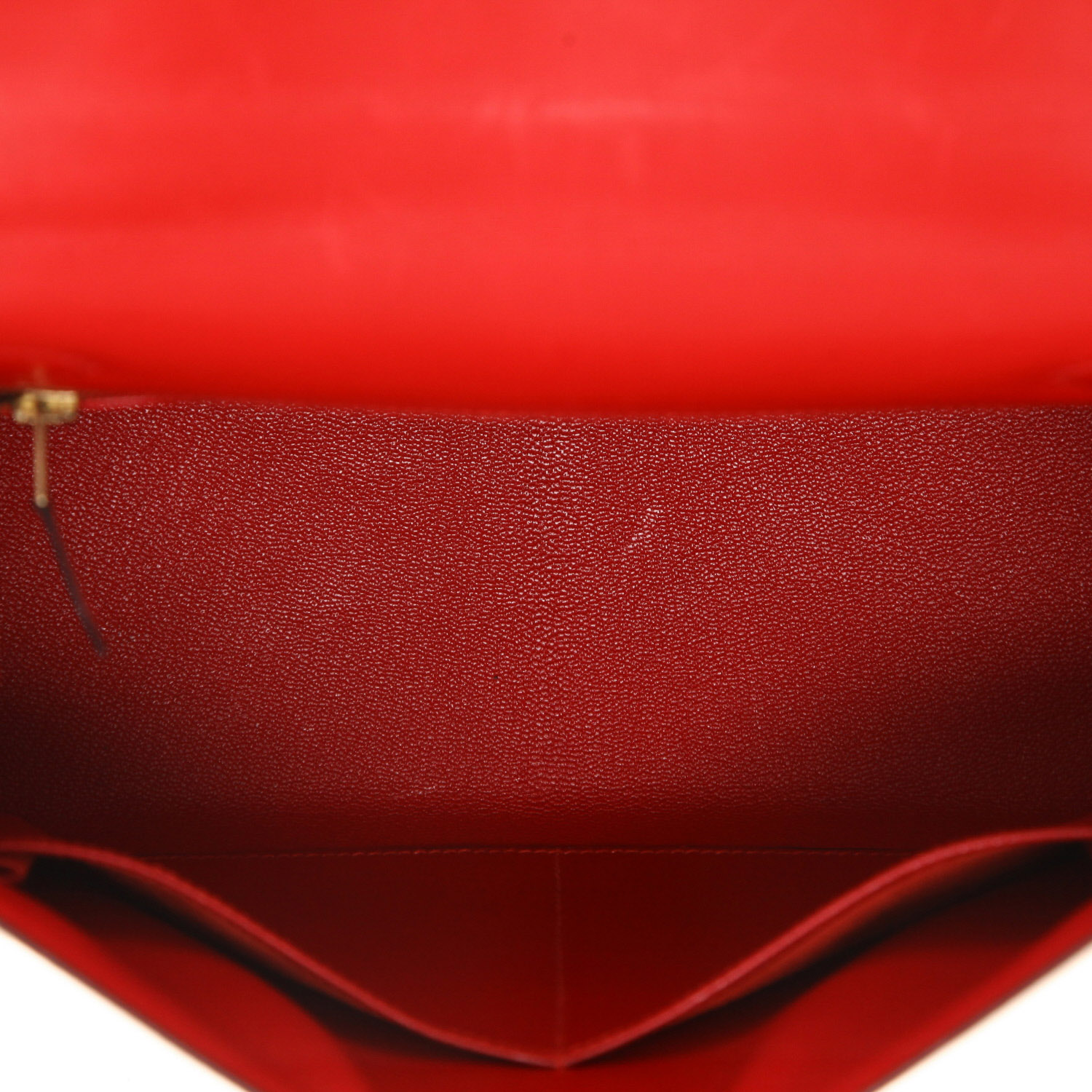 Hermès  Kelly 28 cm handbag  in cream color, blue and red tricolor  box leather - Detail D3