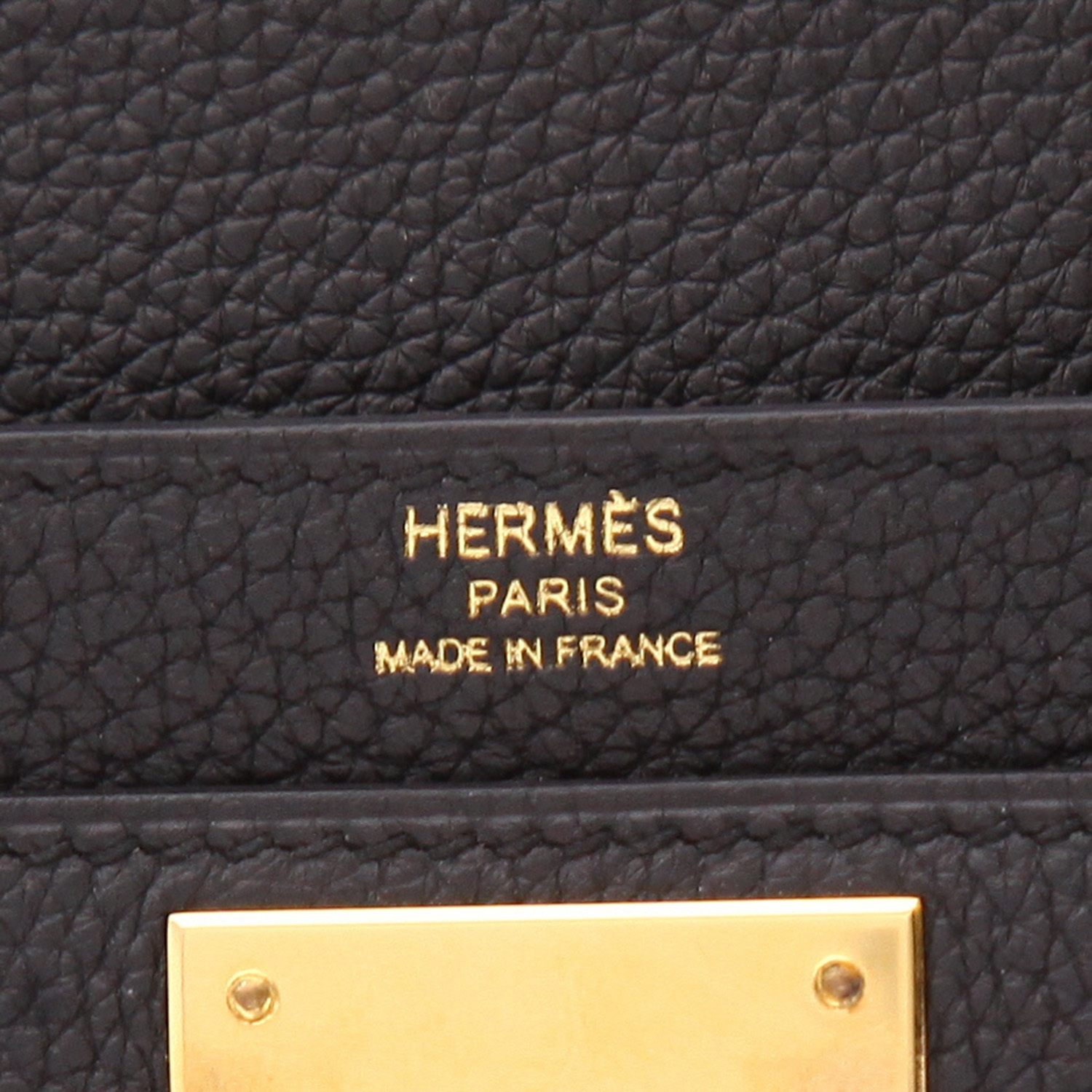 Pochette Hermès  Kelly Dépêches in pelle togo nera - Detail D2